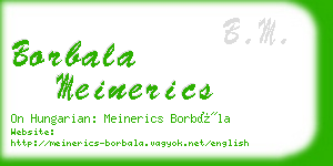 borbala meinerics business card